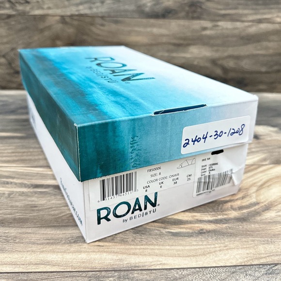 NIB Roan by Bed Stu Irie 8 38 Asymmetrical Open Toe Flat Leather Sandals Osaka - Picture 11 of 13